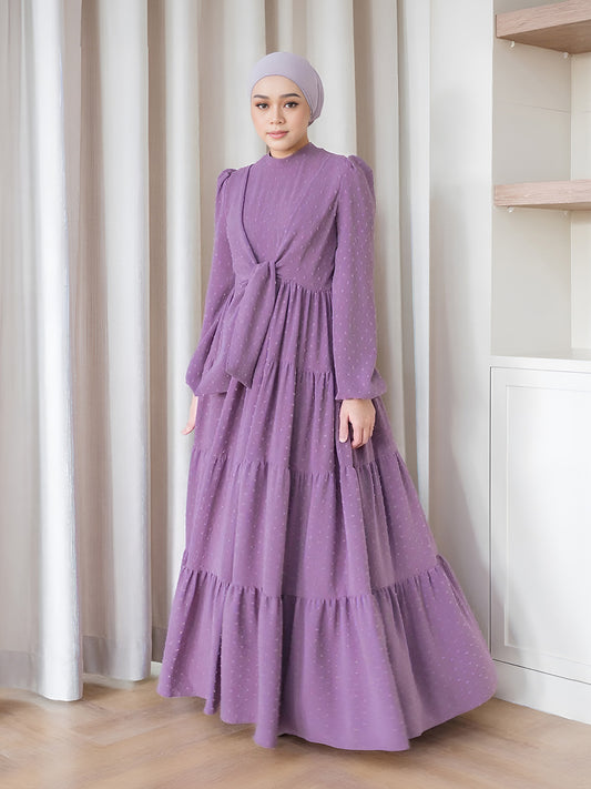 Modest Ruffle Hem Maxi Dress