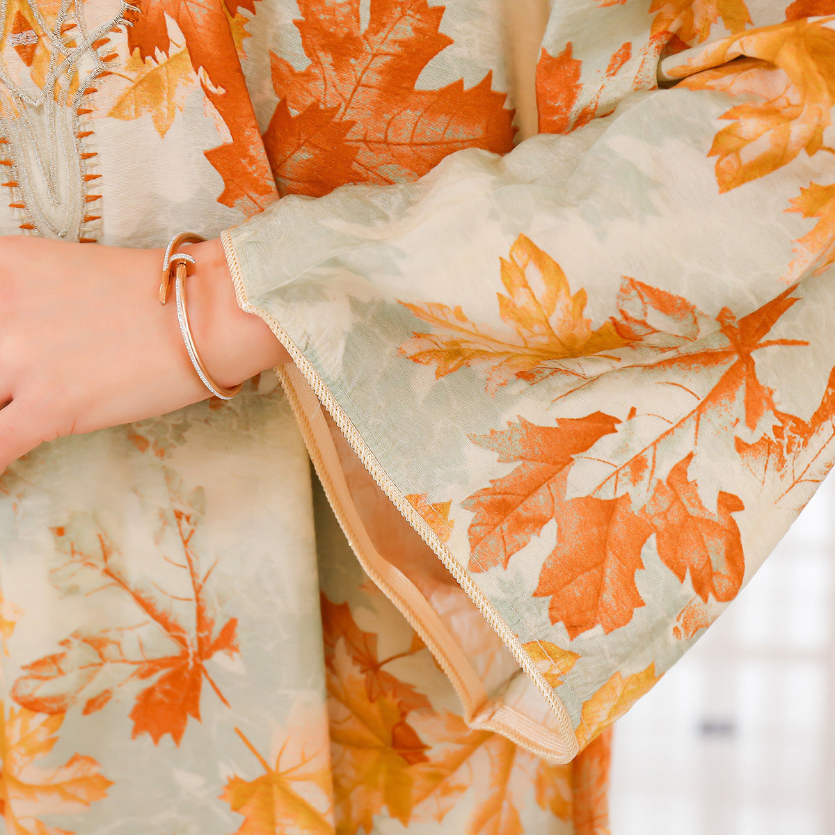 Printed Abaya Dress