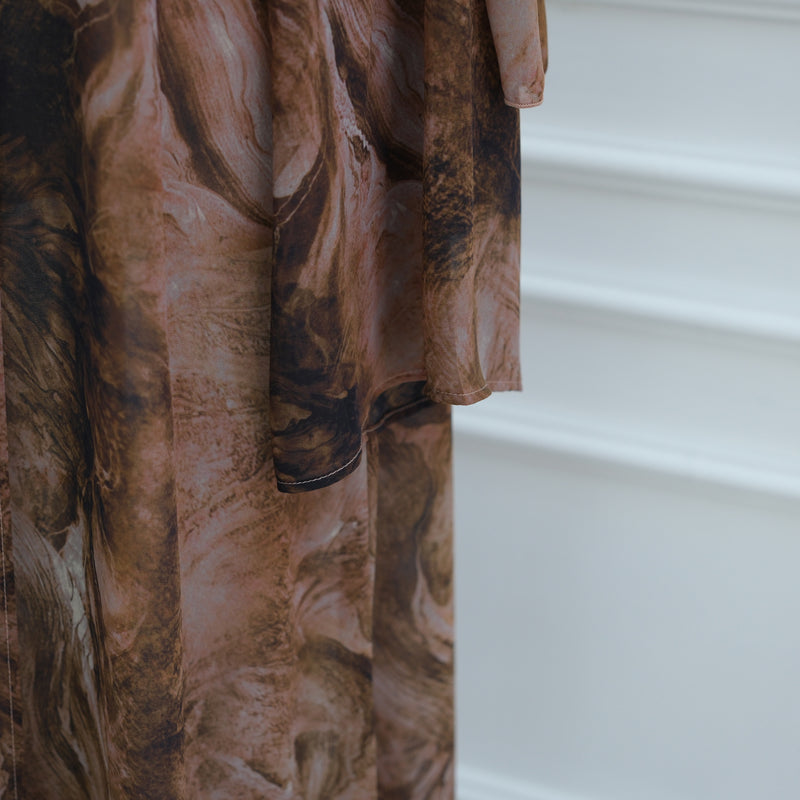 Elegant Open Front Kimono with Matching Scarf