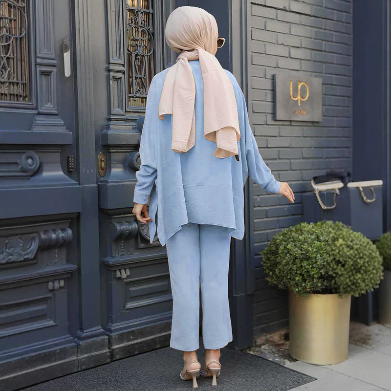 The Bat Sleeve Shirt Set - Relaxed Two-Piece Coordinated Set