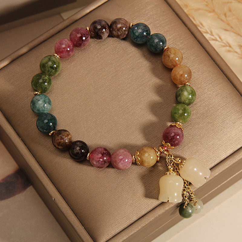 Rainbow Tourmaline Energy Bracelet | Luck • Prosperity • Energy Shield