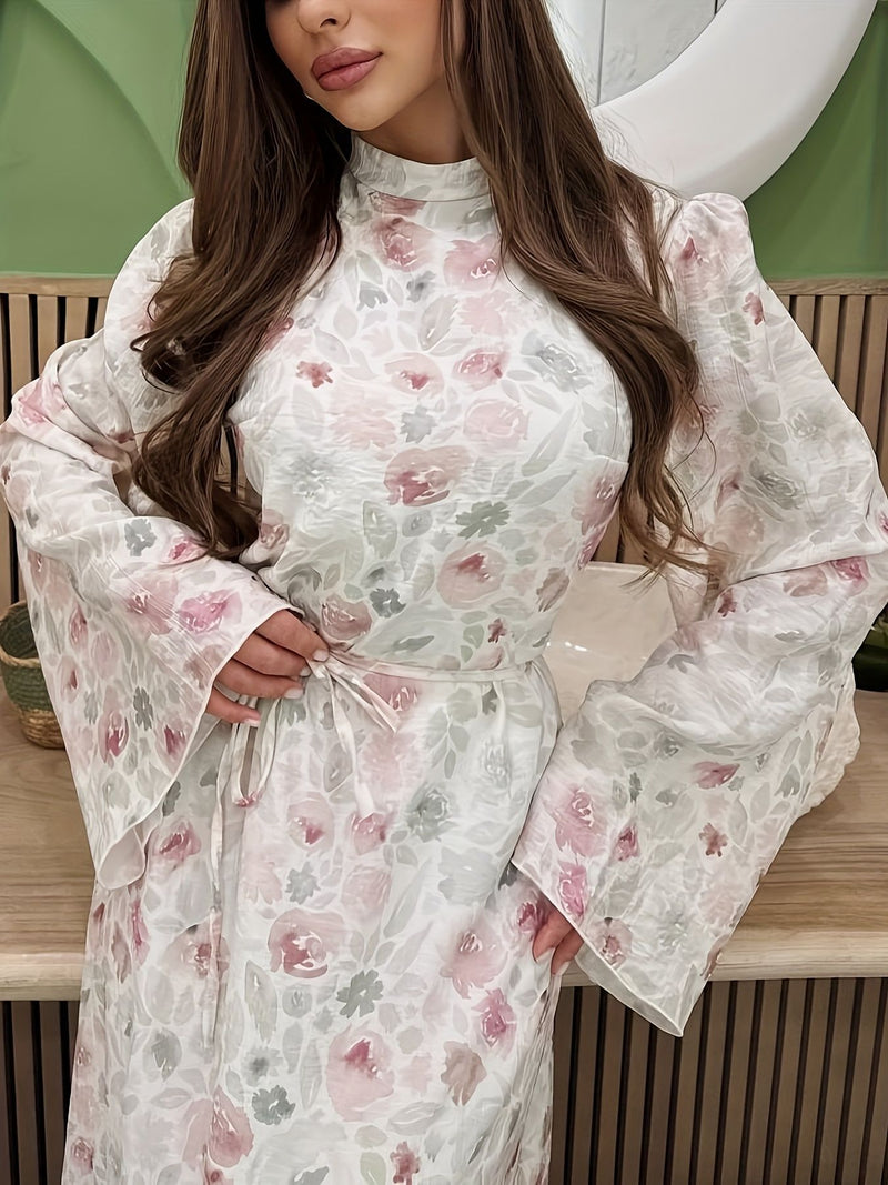 Floral Tie Waist Dress