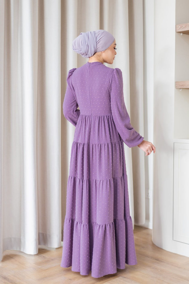 Modest Ruffle Hem Maxi Dress