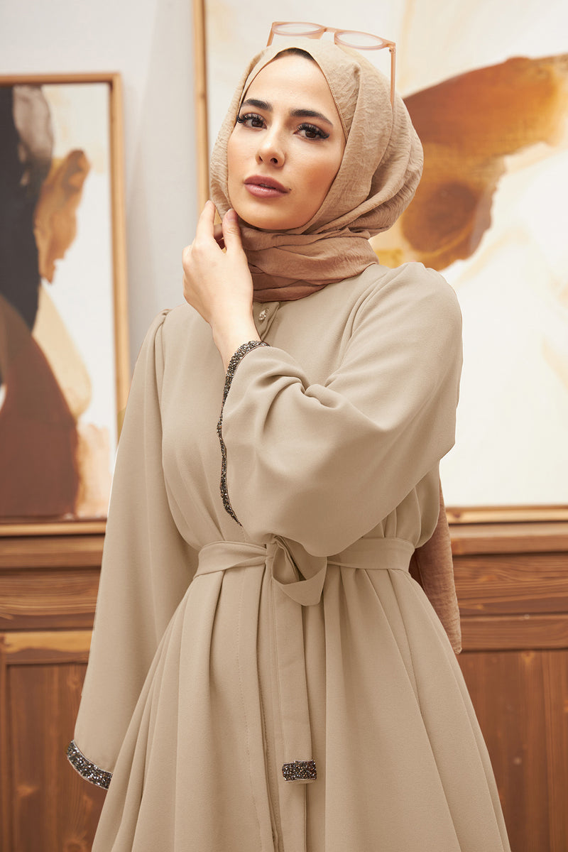 Rhinestone Embellished Top & Flared Pants Set