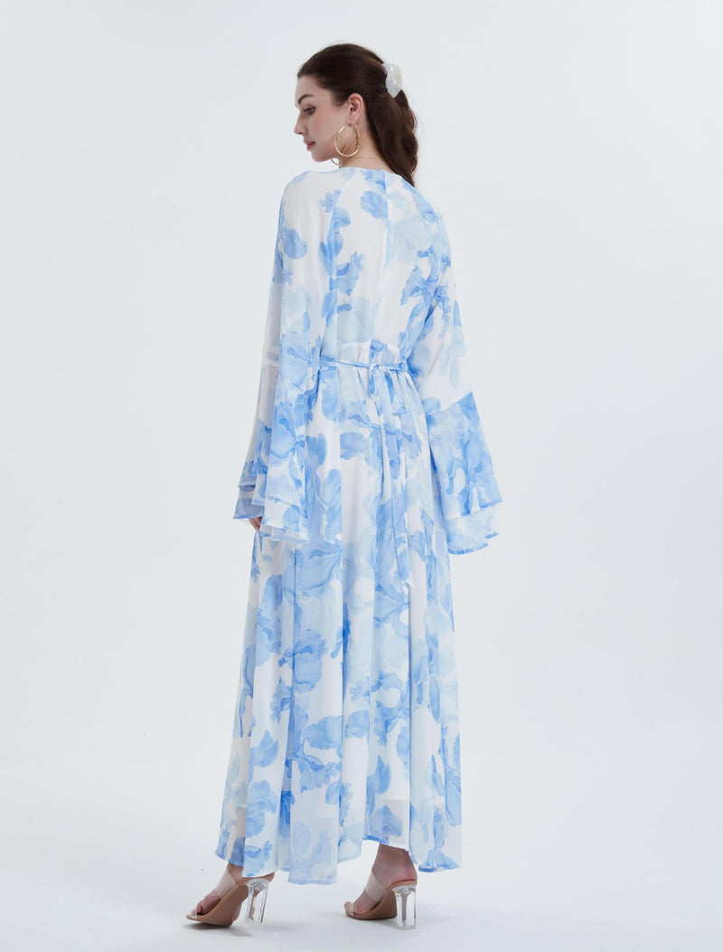 Elegant Floral Chiffon Dress