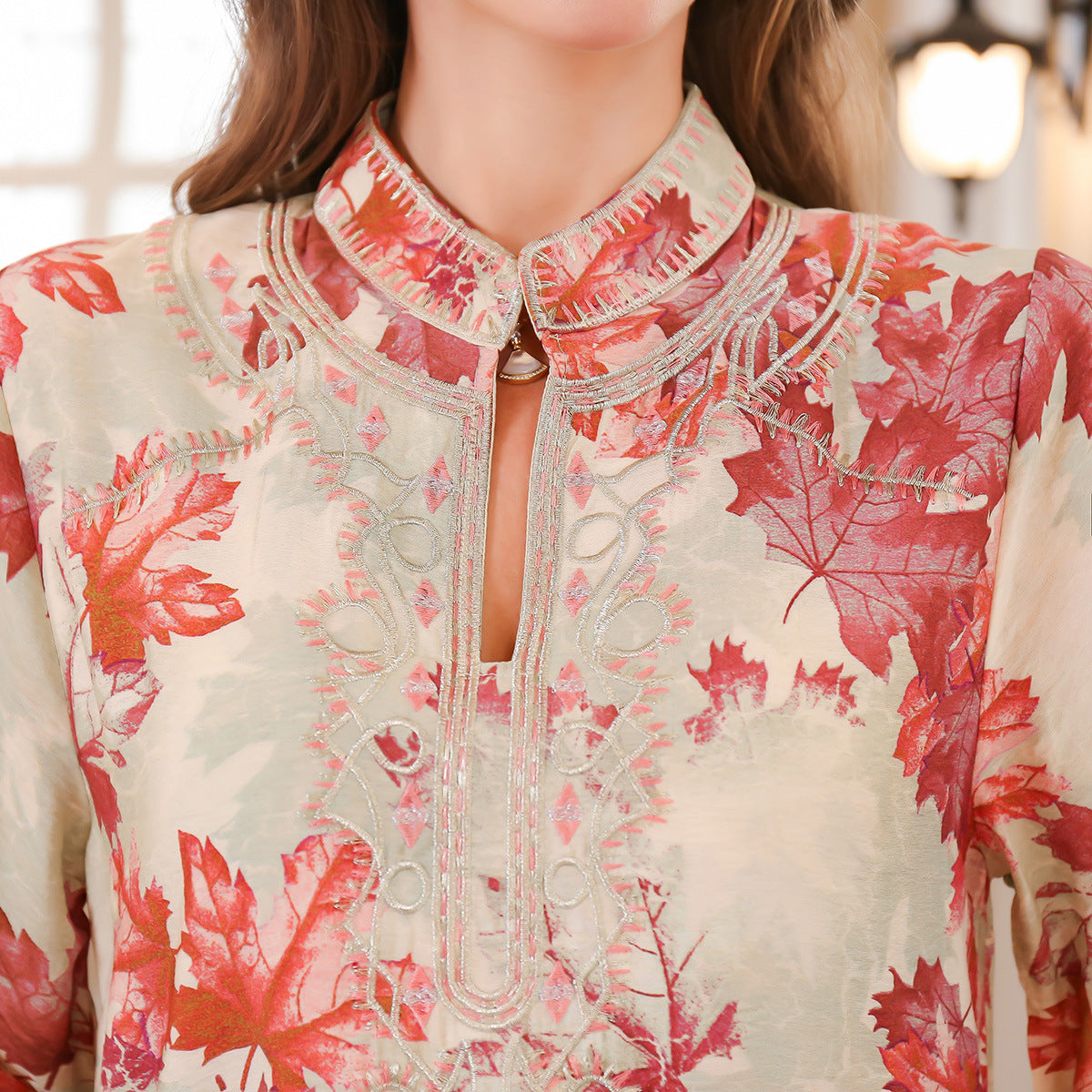 Printed Abaya Dress