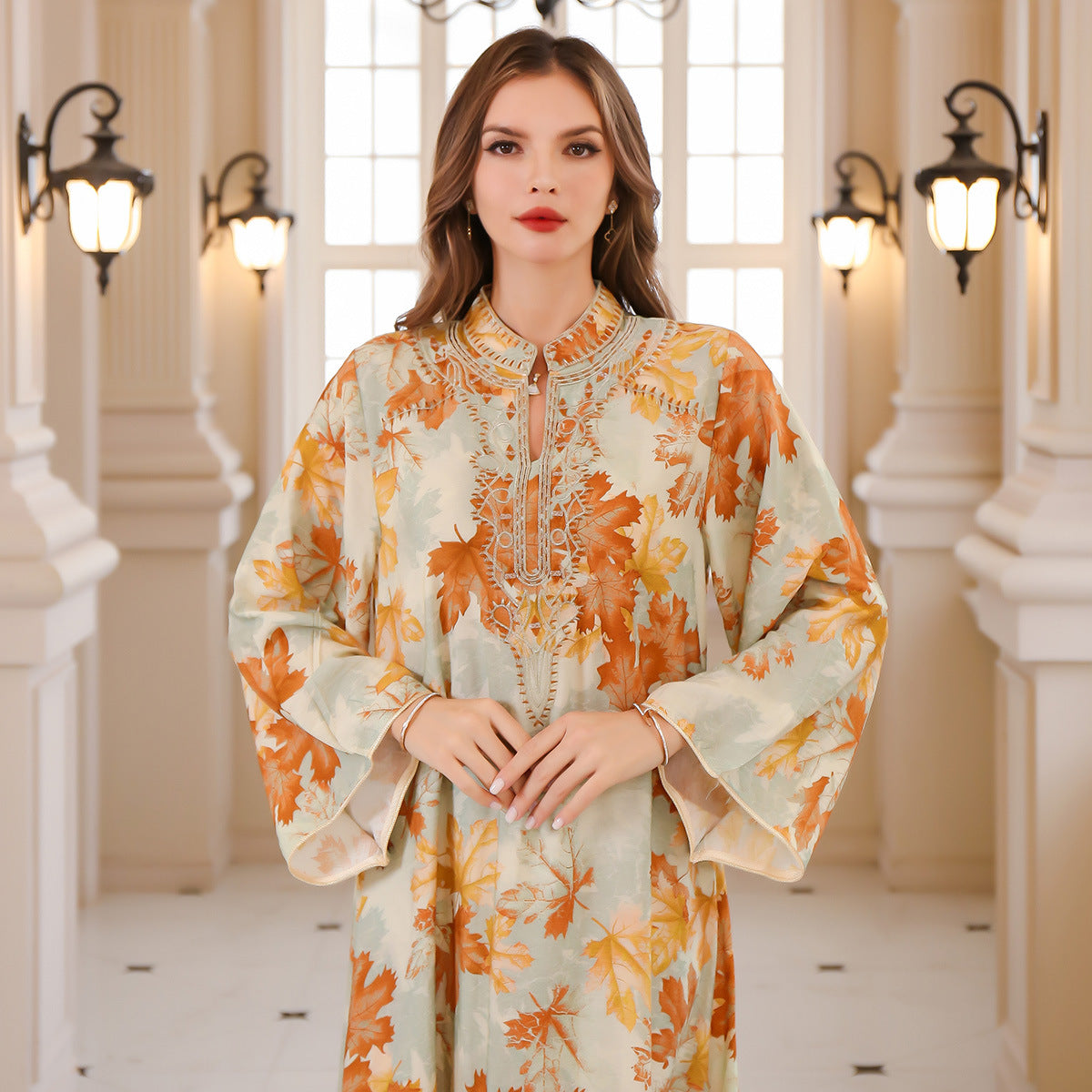 Printed Abaya Dress