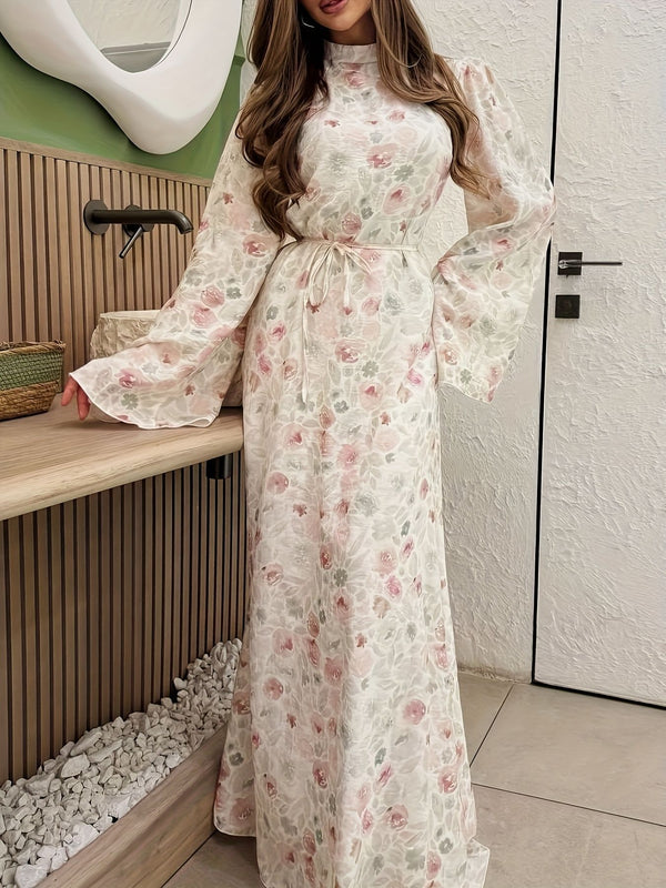 Floral Tie Waist Dress