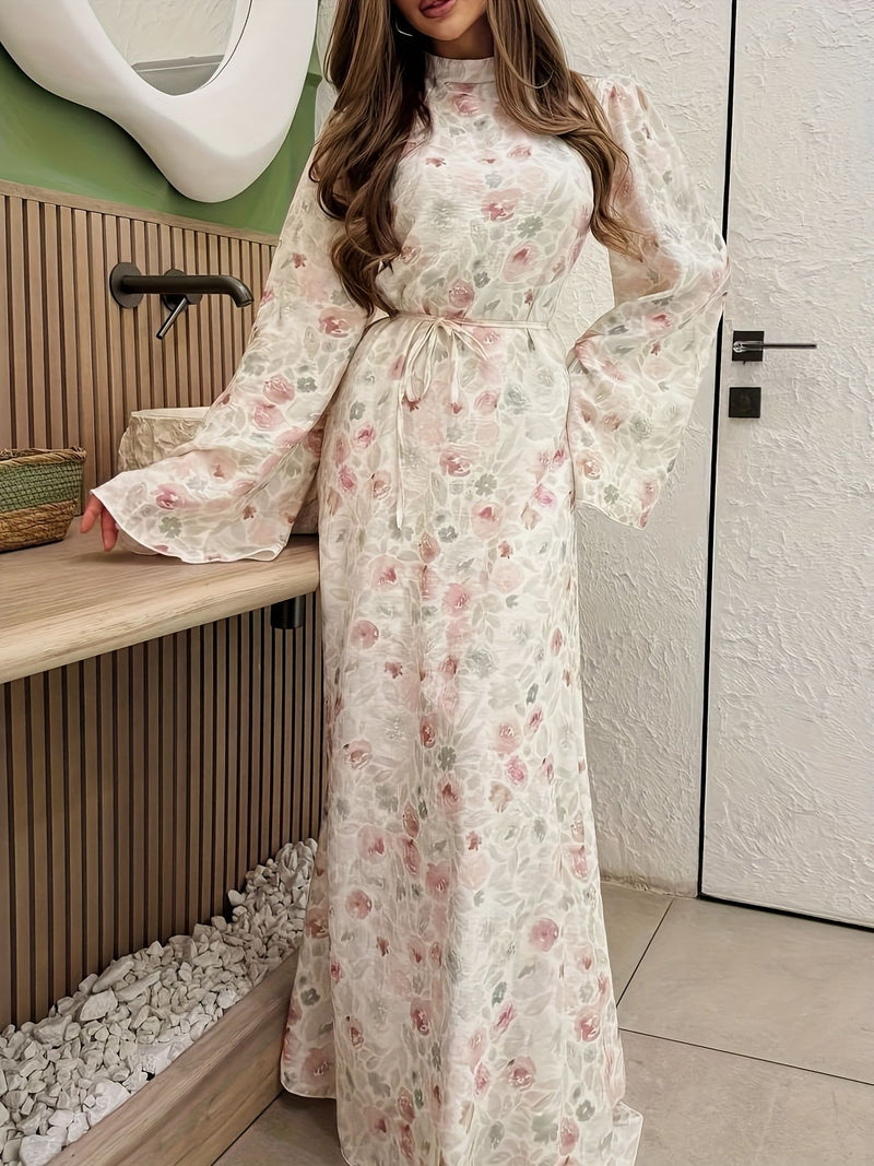 Floral Tie Waist Dress