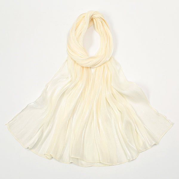 Luminous Crinkle Chiffon Head Scarf – Cooling Breathable Wrap for Women