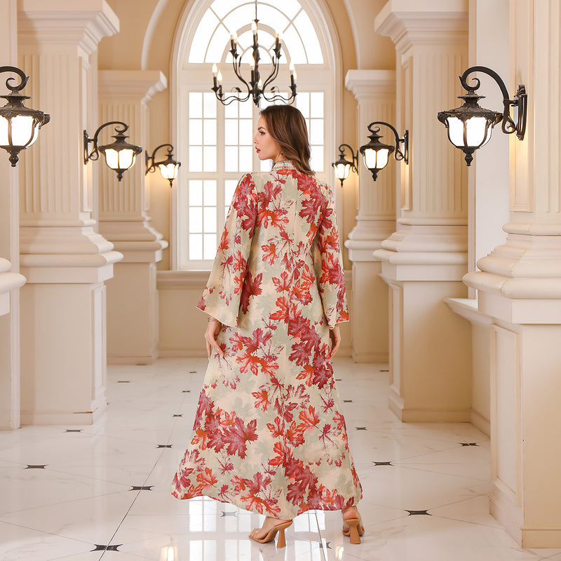 Printed Abaya Dress