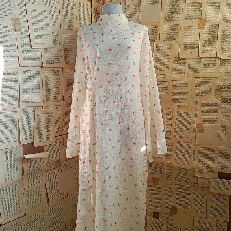 Elegant French Floral Print Dress - Lightweight & Feminine