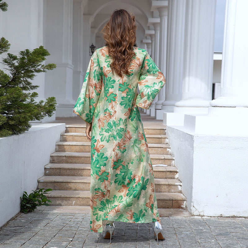 Printed Abaya Dress