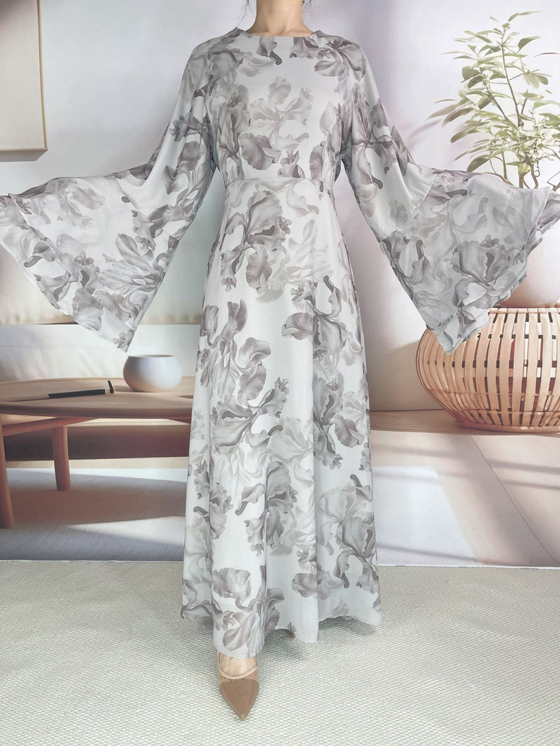 Elegant Floral Chiffon Dress