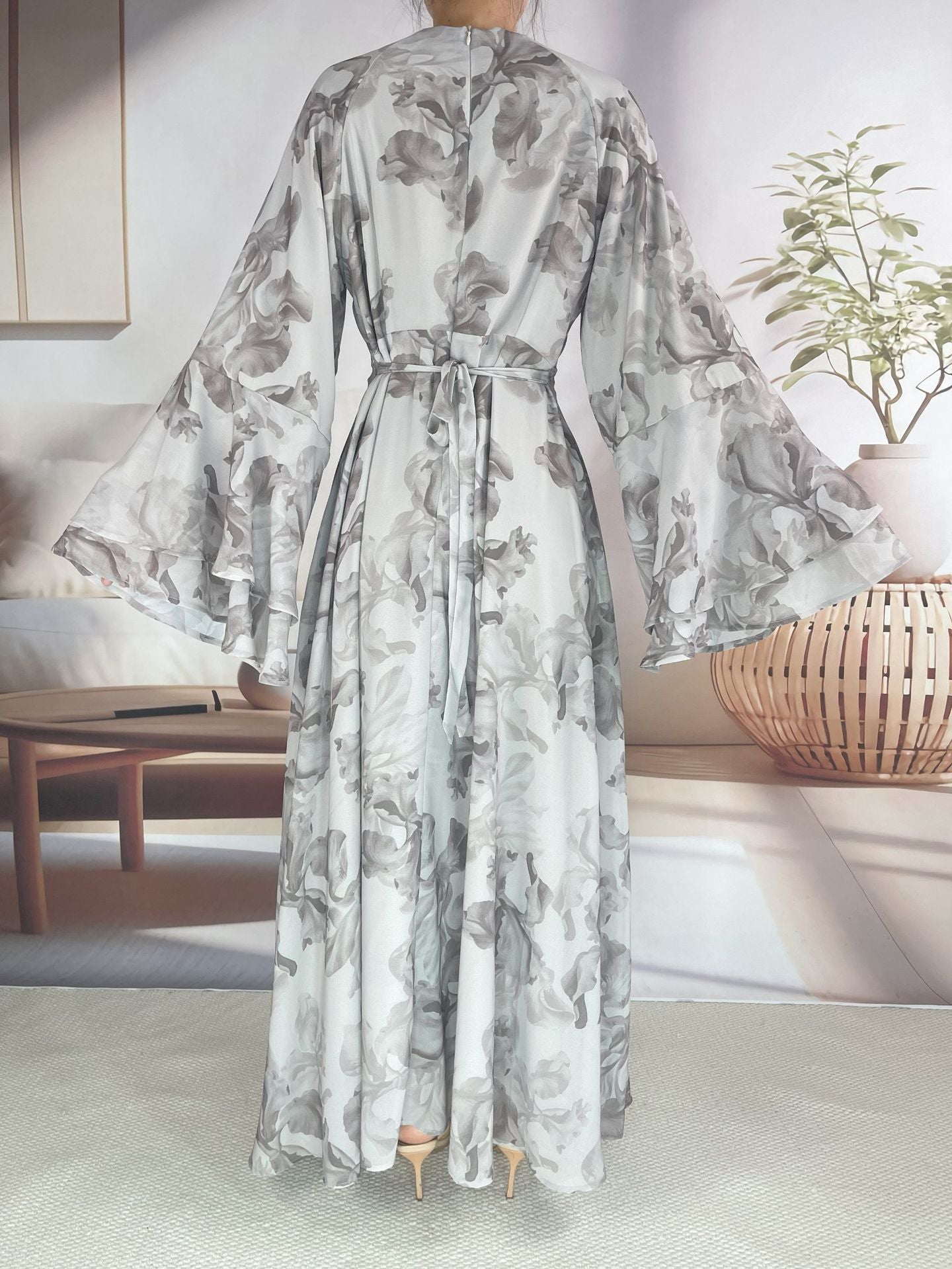 Elegant Floral Chiffon Dress