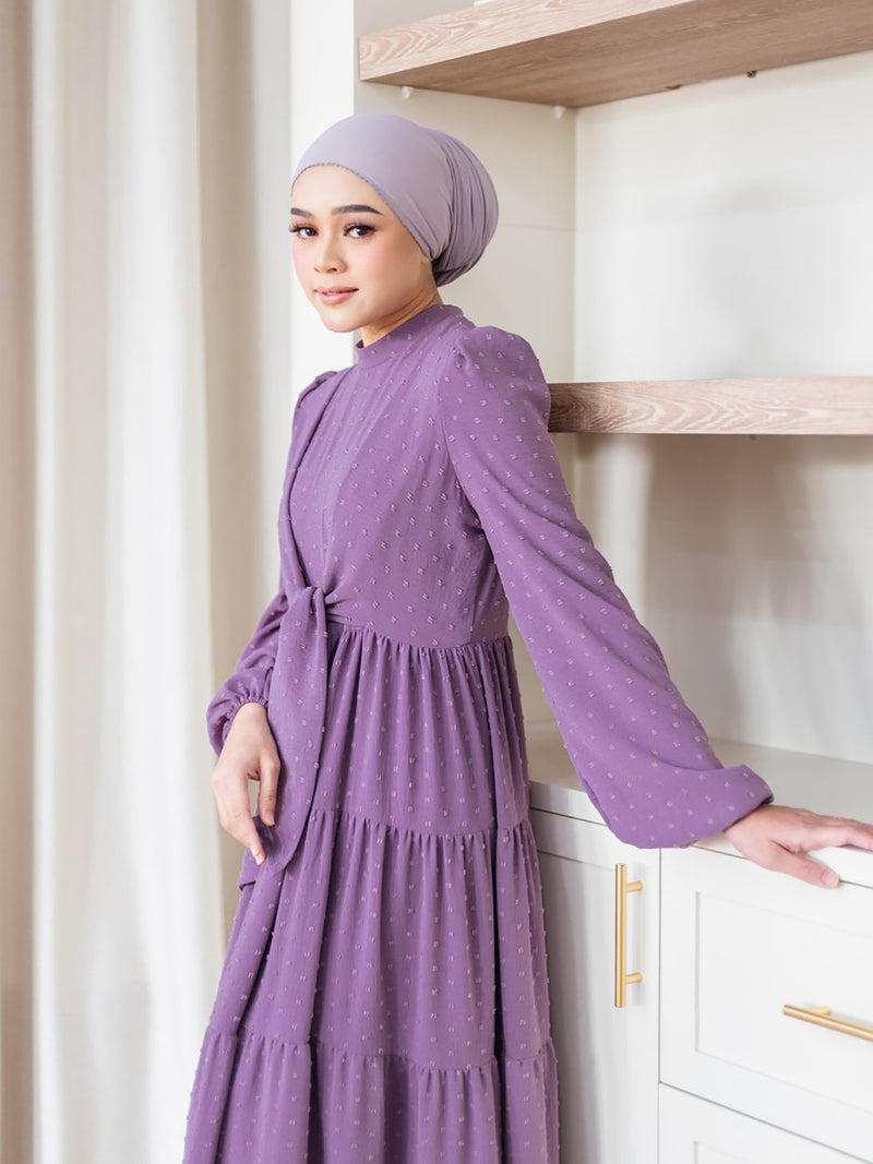 Modest Ruffle Hem Maxi Dress