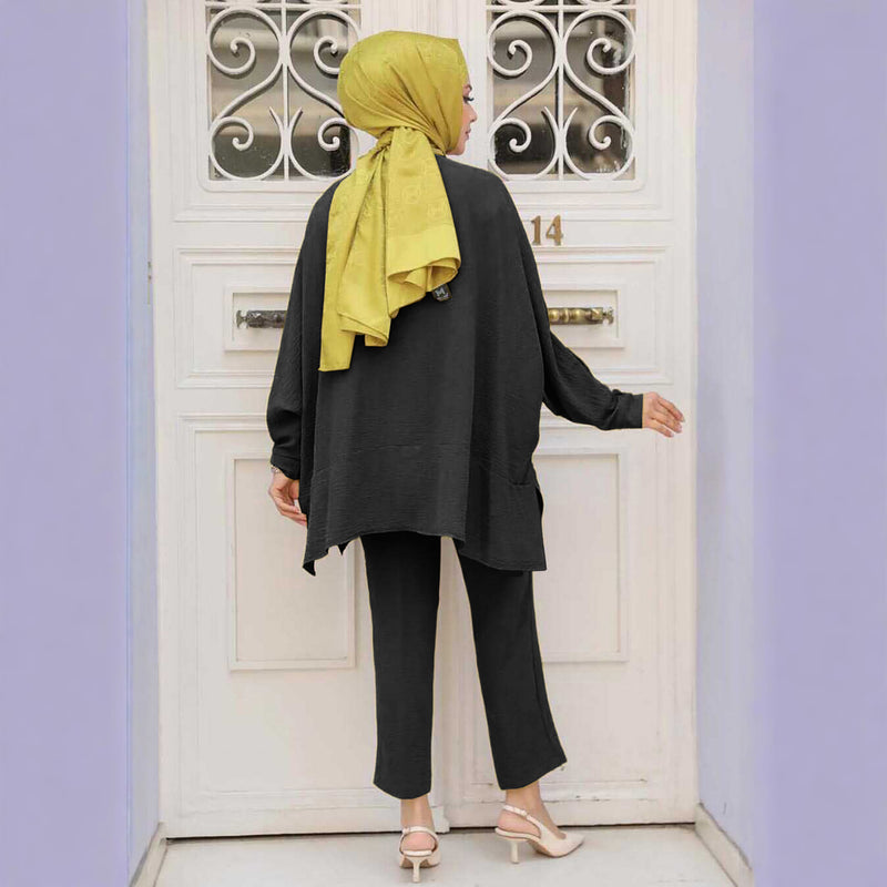 The Bat Sleeve Shirt Set - Relaxed Two-Piece Coordinated Set