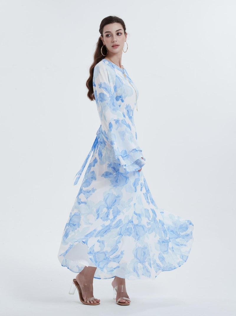 Elegant Floral Chiffon Dress