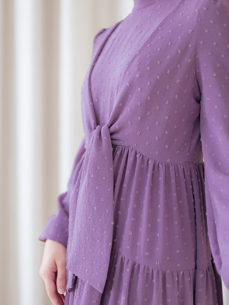 Modest Ruffle Hem Maxi Dress