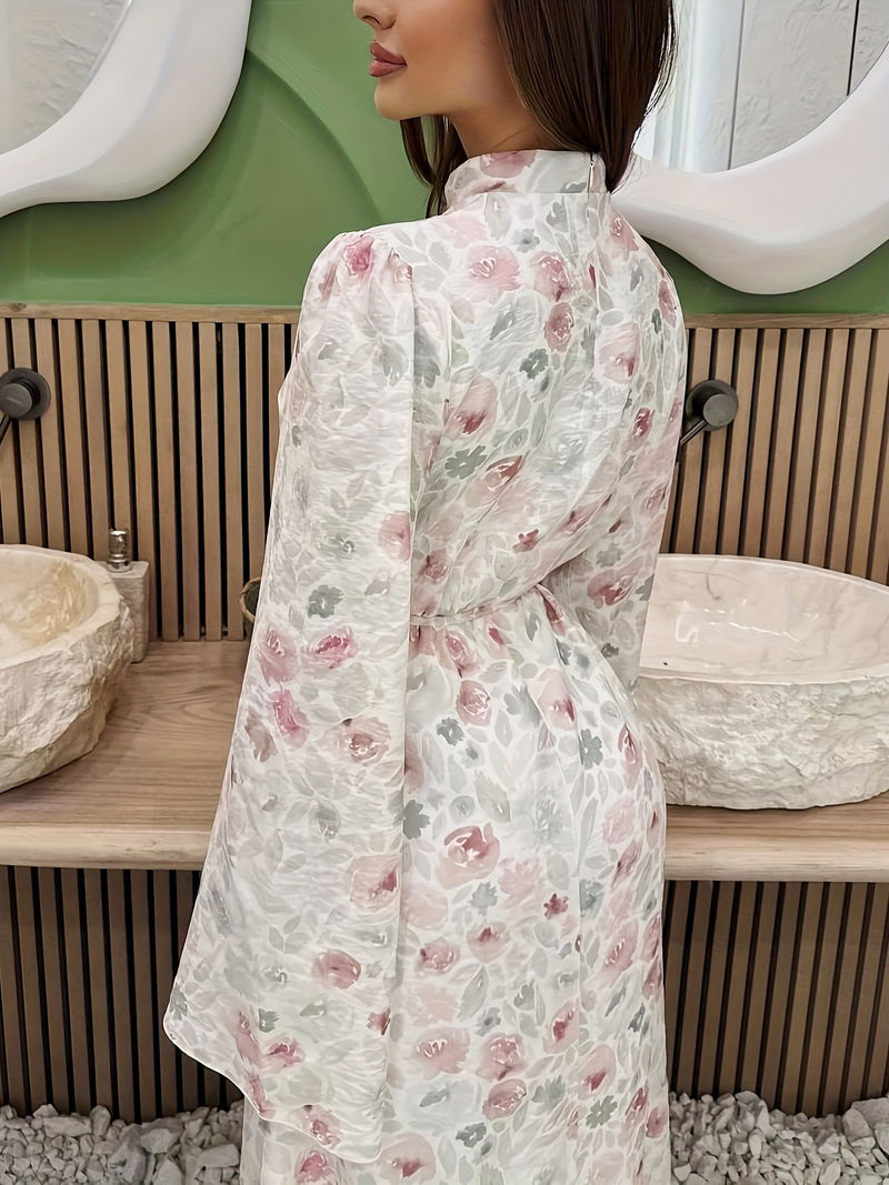 Floral Tie Waist Dress