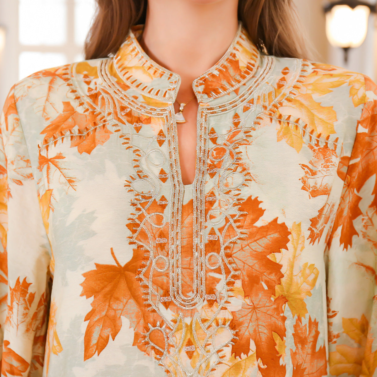 Printed Abaya Dress
