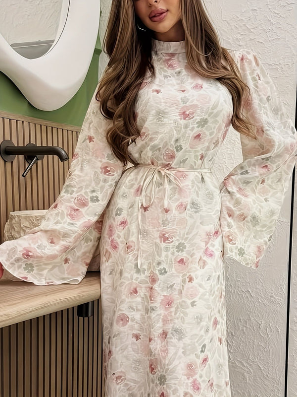 Floral Tie Waist Dress