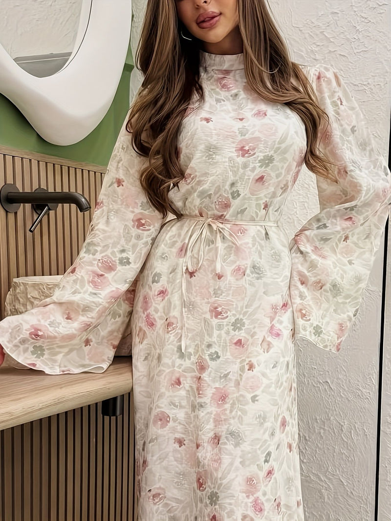 Floral Tie Waist Dress