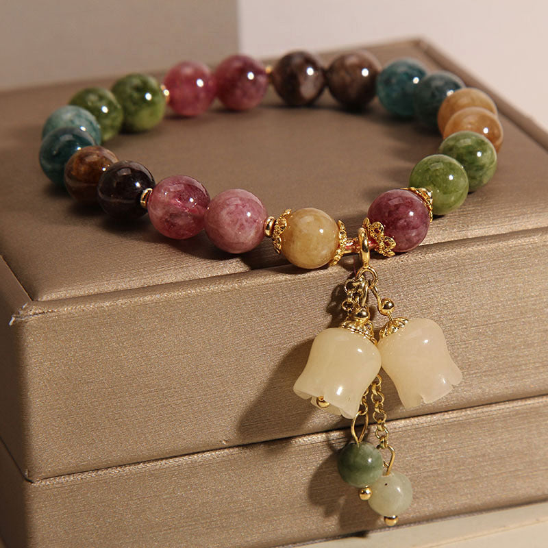 Rainbow Tourmaline Energy Bracelet | Luck • Prosperity • Energy Shield