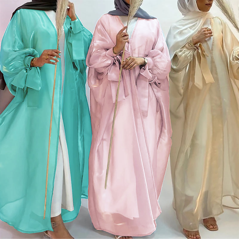 Belted Abaya with Signature Bow in 6 Colors