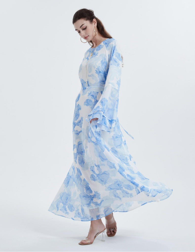 Elegant Floral Chiffon Dress