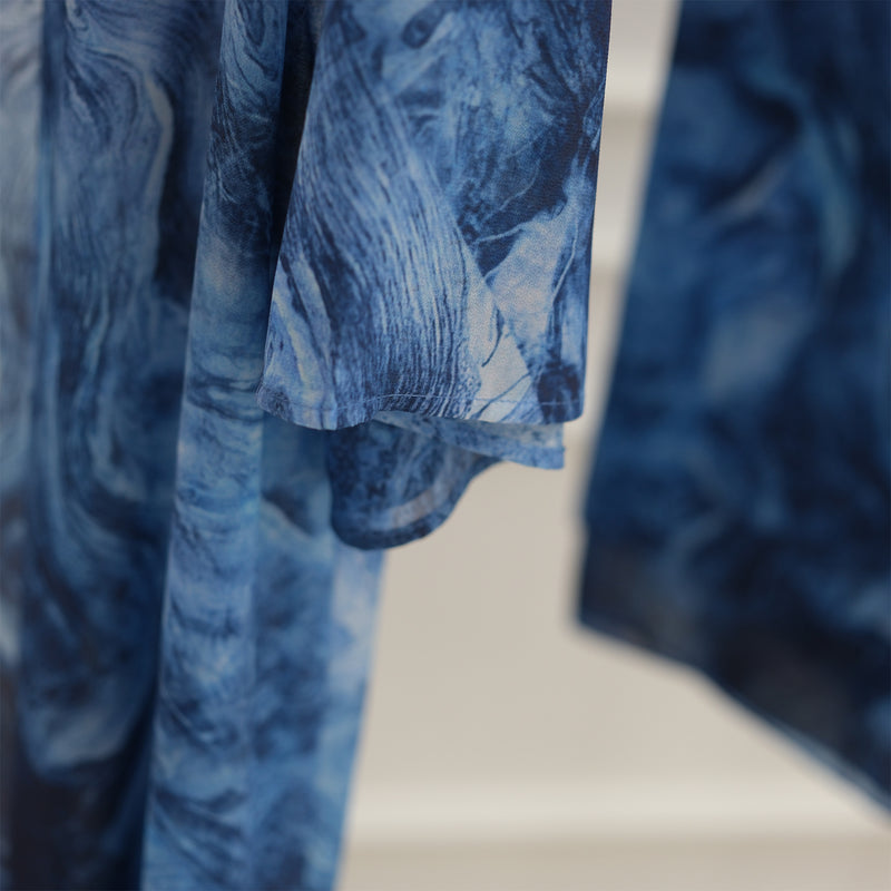 Elegant Open Front Kimono with Matching Scarf