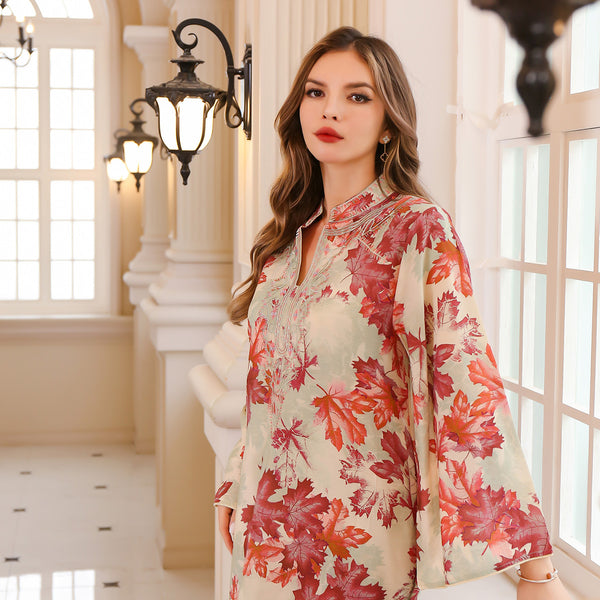 Printed Abaya Dress